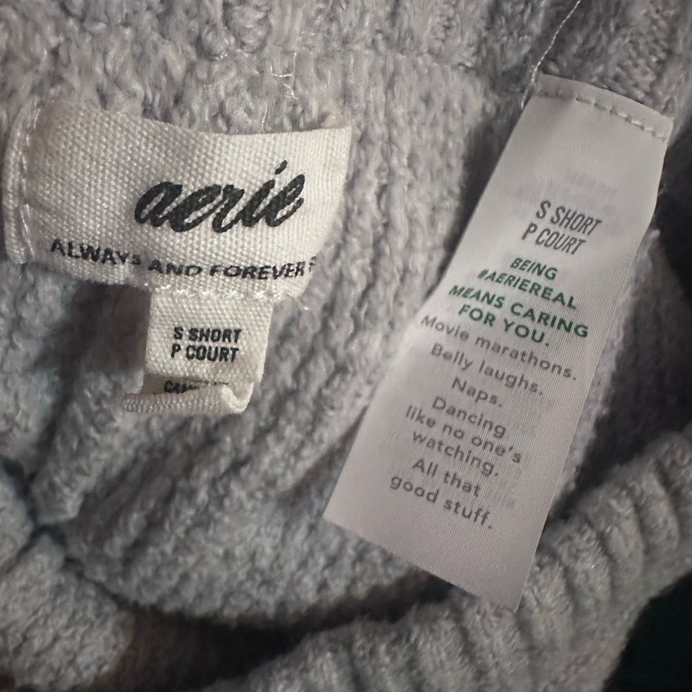 American Eagle Aerie Soft Knit Gray Lounge Casual Sweat Pants - Picture 2 of 5